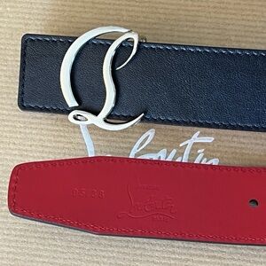 Christian Louboutin Black Belt with Buckle